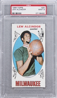 1969 Topps #25 Lew Alcindor Rookie Card – PSA MINT 9